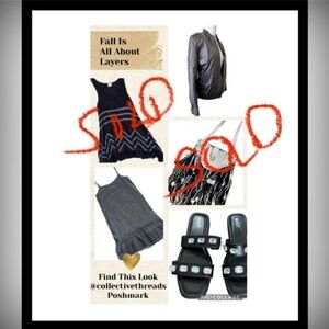 Free People Black and Gray Dress Layered Tunic Mini OOTD